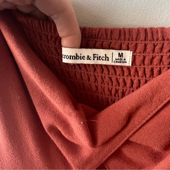 Abercrombie&Fitch Rust Orange Fall Sleeveless Cross front detail Jumpsuit SIZE M - Picture 6 of 6